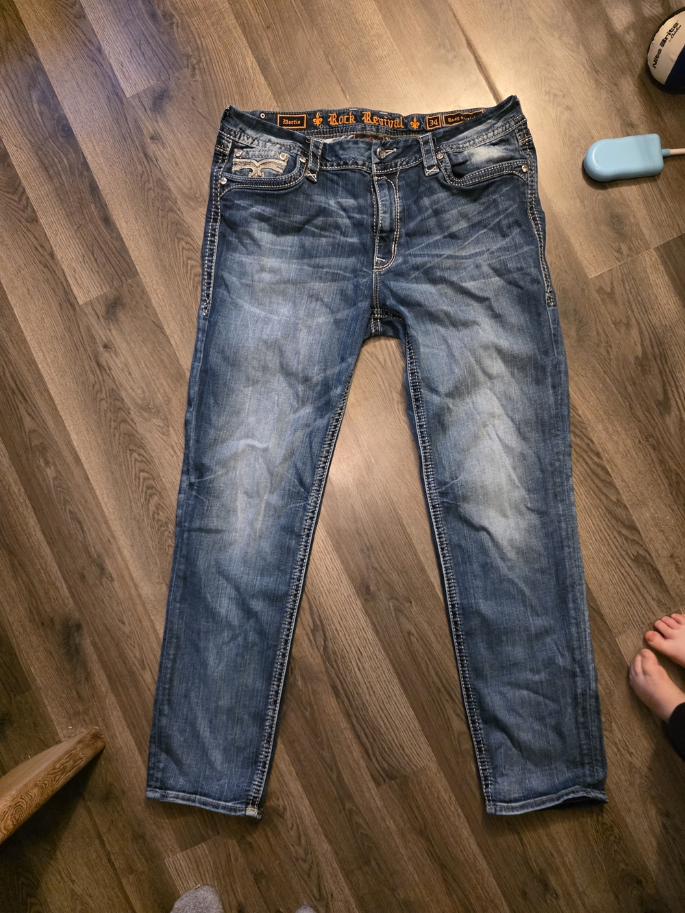 Rock Revival Slim Fit Blue Jeans